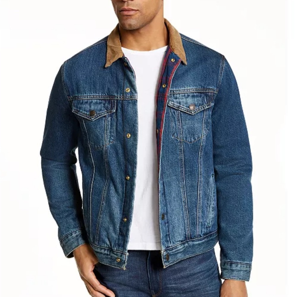 Lucky Brand Flannel Lined Trucker Jacket M